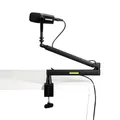 Shure by Gator by Gator Premium Low-Profile-Mikrofonständer für den Schreibtisch | voll verstellbar für Podcast, Streaming und Home Office Setups | (SH-BROADCAST2)