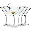 Krosno Glass Martini, Transparent, Glas, 0.24 L, Hergestellt in Europa, leicht zu reinigen, Essen & Trinken, Gläser, Cocktailgläser