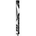 SuperStroke Zenergy Flatso 1.0 Golf-Puttergriff ohne Kegel, verbesserte SPYNE-Technologie, neue Multi-Zonen-Texturierung und Tech-Port, Schwarz/Weiß