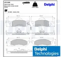 Delphi LP1299 Bremsbelagsatz für Scheibenbremse Bremsbelagsatz