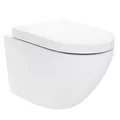 Redonde Design Hänge WC spülrandlos Toilette inkl. Duroplast WC Sitz mit Softclose Absenkautomatik + abnehmbar