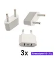 3x Reise Strom Adapter Stecker USA/Japan/Kanada/Mexiko Zu EU/DE/AT Reiseadapter