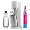 SodaStream Duo Wassersprudler Weiß mit CO2 Flasche, Glaskaraffe und PET-Flasche