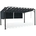 Idmarket - Pergola Luxus-edition Verstellbare Lamellen 3x4 M Und 4 Jalousien Anthrazitgrau