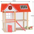Beeboo Puppenhaus Eco Villa, unmöbliert L 47,5 x B 31,5 x H 47,3 cm