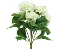 Kunstblume Hortensie künstlich Weiß 42cm – Seidenblumen Strauß Sommerdeko, Viana, Höhe 42 cm