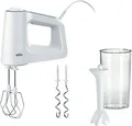 Braun Handmixer HM 3105 MultiMix 3 Weiss-Grau 500 Watt B Ware