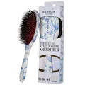 Denman Boar Bristle Hair Brush – Smoothing & Shine Enhancing for Slick Back Styles, Curl Defining & Detangling. Hairbrush with Natural Bristles for all Hair Types for Women & Men, D81M Blue Belle