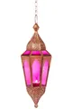 Marrakesch Orient & Mediterran Interior Hängewindlicht Indisches Hängewindlicht Lalita - Pink (1 St), Handarbeit