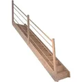 Treppe Mykonos Eiche Gerade Setzstufen Holz-Design-Geländer Links FSC®
