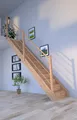 Starwood Raumspartreppe Holztreppe Mykonos Gerade-Eiche-Holz-Holz Design Geländer-links-mit