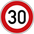 Zulässige Höchstgeschwindigkeit 30 kmh 274-30 420mm Original Verkehrsschild StVO