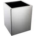 VIVANNO Pflanzkübel Blumenkübel Blumentopf Pflanztopf Acento Cubico Edelstahl 20 cm poliert