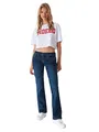 LTB Jeans Damen Stretch Valerie Bootcut Fit Jeanshose Hose Denim Tiefer Bund, Farbe:Dark Age Blue Wash (53327), Größe:25W / 34L