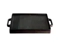 PAELLA WORLD Grillplatte Plancha Grillplatte 32x32cm Gussplatte Wendeplatte geriffelt glatt (1-St)