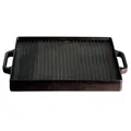 Plancha Grillplatte Gusseisen quadratisch Gussplatte Wendeplatte geriffelt glatt