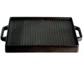Gusseisen Grillplatte Plancha 32 x 32 cm beidseitig verwendbar geriffelt/glatt