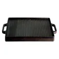 Gusseisenkuss® Grillplatte aus Gusseisen 32x32 cm Gussplatte Plancha geriffelt/g