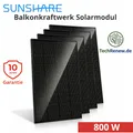 Balkonkraftwerk 800W Solar Set 4x Sunshare RAY 200W Balkon PV Anlage