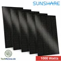 1000W Balkonkraftwerk Solarmodule Set – 5x Sunshare RAY 200W PV Panel