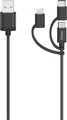Hama Micro-USB-Kabel 3in1, USB-C-Lightning-Adapter, 0,75 m