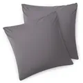 Blumtal Kissenbezug, Grau, Textil, Quadratisch, 80x80 cm, Oeko-Tex® Standard 100, Wohntextilien, Bezüge, Kissenbezüge