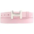 BELTINGER Ledergürtel Damen-Gürtel HERMINE aus weichem Vollrindleder Vintage-Look 3 cm, Led (1-St) rosa|silberfarben 80 cm (Gesamtlänge 95 cm)
