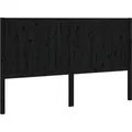 vidaXL Kopfteil Schwarz 205,5x4x100 cm Massivholz Kiefer 818114