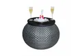 COOTAB Cooler Table Beistelltisch Milano 3-in-1 Loungetisch mit Edelstahl-Kühler (1-St), Wetterfest, Pflegeleicht, Hitzebeständig, Verstellbare Füße