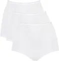 sloggi Maxislip 24/7 Cotton (3er Pack) höher geschnittene Passform, elastisch, Spitze, blickdicht, weich