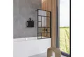 Schulte Badewannenfaltwand Duschwand für Badewanne, Dekor Atelier 1, Sicherheitsglas, (1 tlg), 70x130 cm, pendelbar