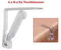 4 x Tischtuchklammern mit Feder D c fix / Wenco Tischklammer transparent  NEU