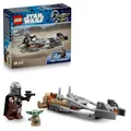 LEGO Star Wars Der Mandalorianer und Grogu auf ihrem Speeder Bike - Set mit Fahrzeug und 2 Star Wars Figuren für Actionabenteuer - Geschenk für Kinder ab 6 Jahren - 75436