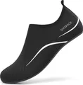 Sixspace Herren Damen Badeschuhe Wasserschuhe Aquaschuhe 43 EU, 487 Schwarz 