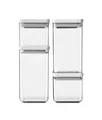 4x1 Brabantia Vorratsdose Tasty eckig, hellgrau