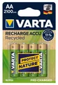 Varta Recycled Mignon Akku AA 2100mAh Batterien 4er-Pack