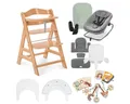 Hauck Hochstuhl Alpha Start N Grow Set, Babyhochstuhl ab Geburt, Neugeborenenaufsatz, Sitzauflage & Essbrett