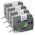UniPlus Kompatibel TZe-231 12mm TZe231 Etikettenband Ersatz für Brother TZe Schriftband Tz Tape 0,47 Schwarz auf Weiß für Brother P-Touch H100LB H105 H110 H107B 1010 1000 D600 E100 H200 P300BT D400