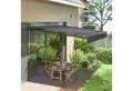 Outsunny Markise mit Handkurbel Solar-Lichte,Wandhalterung, UV 50+ (Klemmmarkise, 1-St., Gelenkarmmarkise) 400 cm breit für Terrasse Balkon Veranda, Grau