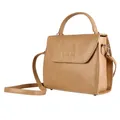 Handtasche ANetzte beige echt Leder sehr edel