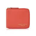 Paolo Peruzzi KV-04 Damen Geldbörse Leder klein RFID geschützt Slim Horizontal Design (Orange)