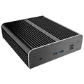 Akasa Newton S7D | Entwickelt für Intel 7th Gen NUC (Dawson Canyon) | PC-Aluminium-Gehäuse | Lüfterlose CPU-Kühlung | Unterstützt 2,5" SSD HDD und VESA-Montage | A-NUC38-M1B