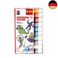 Marabu 0306000000100 - Kids Window Color Set mit 10 x 25 ml Farbe und