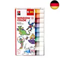 Marabu 0306000000100 - Kids Window Color Set mit 10 x 25 ml Farbe und