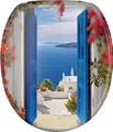 SANILO® WC-Sitz mit Absenkautomatik Greece, Toilettendeckel direkt vom Hersteller, Klodeckel, Klobrille, WC Deckel, Toilettensitz, Toilettenbrille