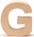 Papp Buchstabe G 17,5x5,5cm Alphabet Initialien Deko PappArt Druckbuchstabe