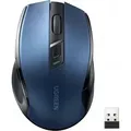 Ugreen Funkoptische Maus MU006 - Kabellos USB 2.4GHz 4000 DPI, Blau - Blau
