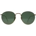 Ray-Ban Sonnenbrille rund Metall 3447 001 Gold Grün 53mm