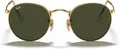 Ray-Ban RB3447 Round Unisex Sonnenbrille 100 % UV-Schutz schmaler Metallrahmen