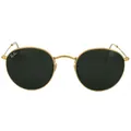 Ray-Ban Sonnenbrillen Round Metal 3447 001 Gold Grün Large